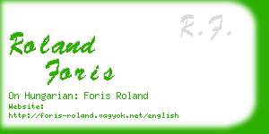 roland foris business card
